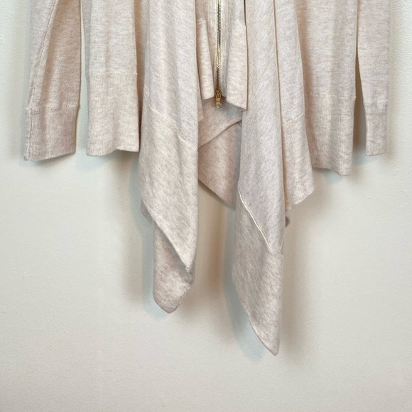 525 AMERICA ZIP FRONT DRAPEY CARDIGAN CASHMERE BLEND QUIET LUXURY - Picture 5 of 10